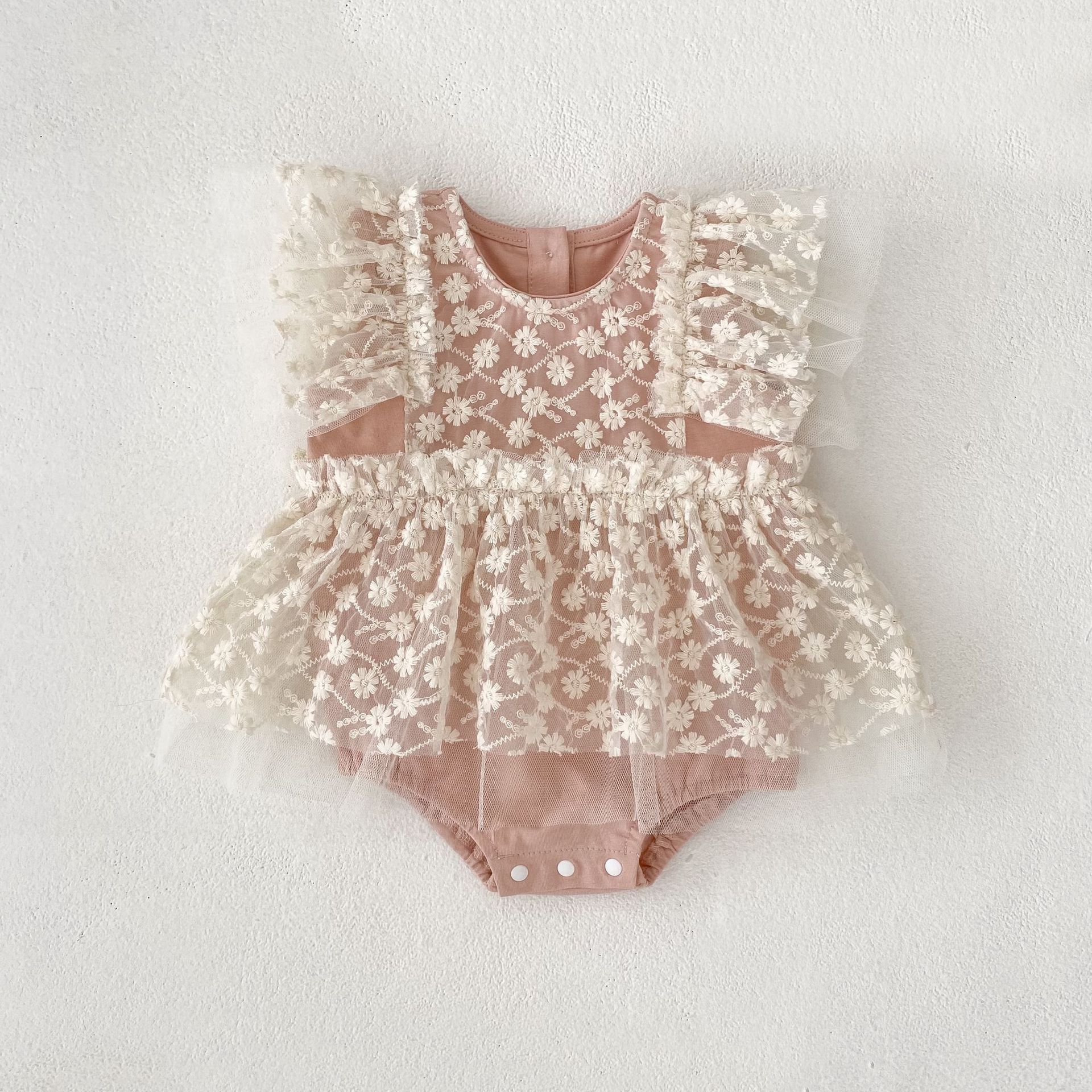 Baby Girl Mesh Jumpsuit Full Moon Romper