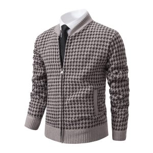 Men's Sweater Coat Cardigan Long Sleeve Knitted Thickened Warm