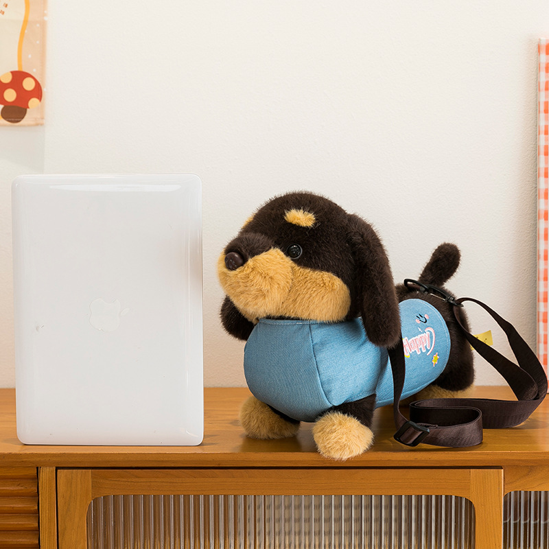 New Sausage Puppy Plush Doll Pendant Coin Purse