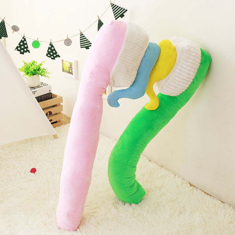 Cartoon Toothbrush Pillow Plush Toy Photo Props