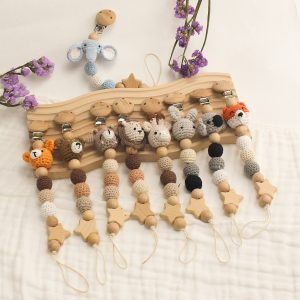 Cartoon Animal DIY Pacifier Chain Baby Teething Rope