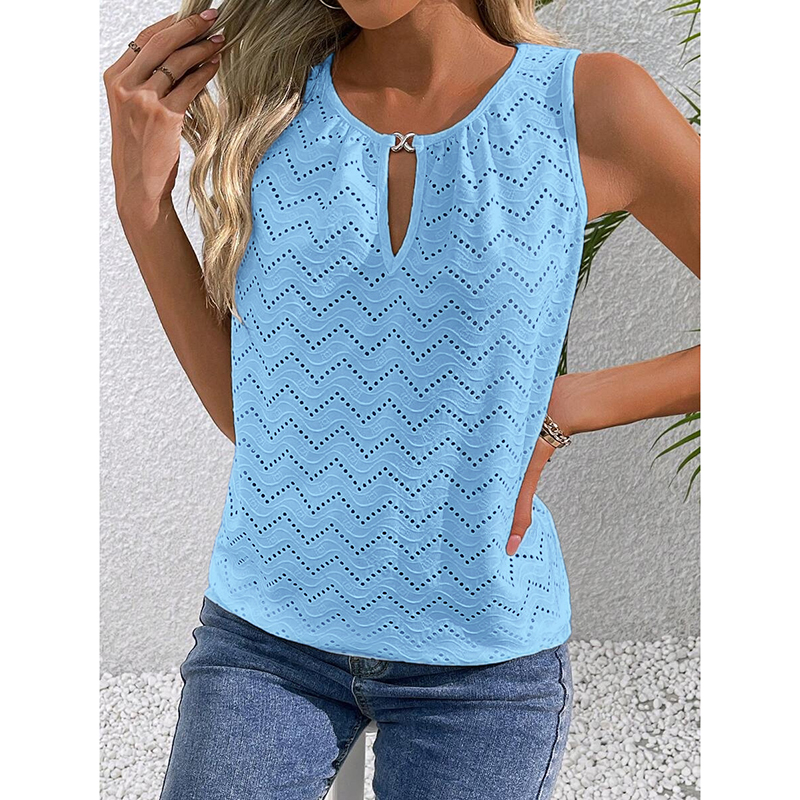 Womens Tank Tops Loose Fit Casual Sleeveless Tops Keyhole Neck Trendy Summer Tops