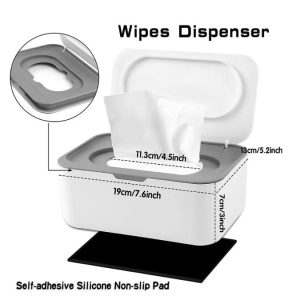 Jiayun Large Capacity Baby Wipes Box With Silicone Anti-skid Mat Keeps Wipes
