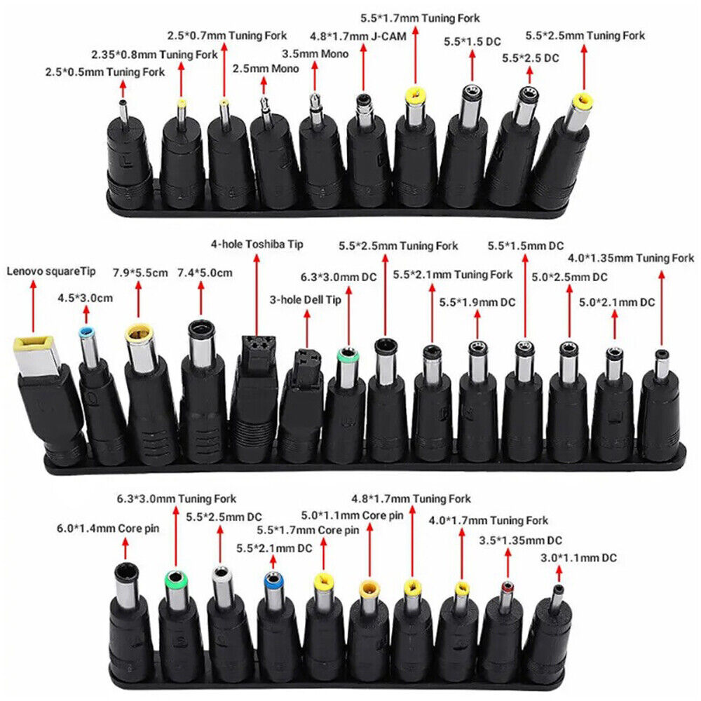 96W 34 Sizes Heads Adapter Universal AC DC Power Supply Charger Multi Laptop PC