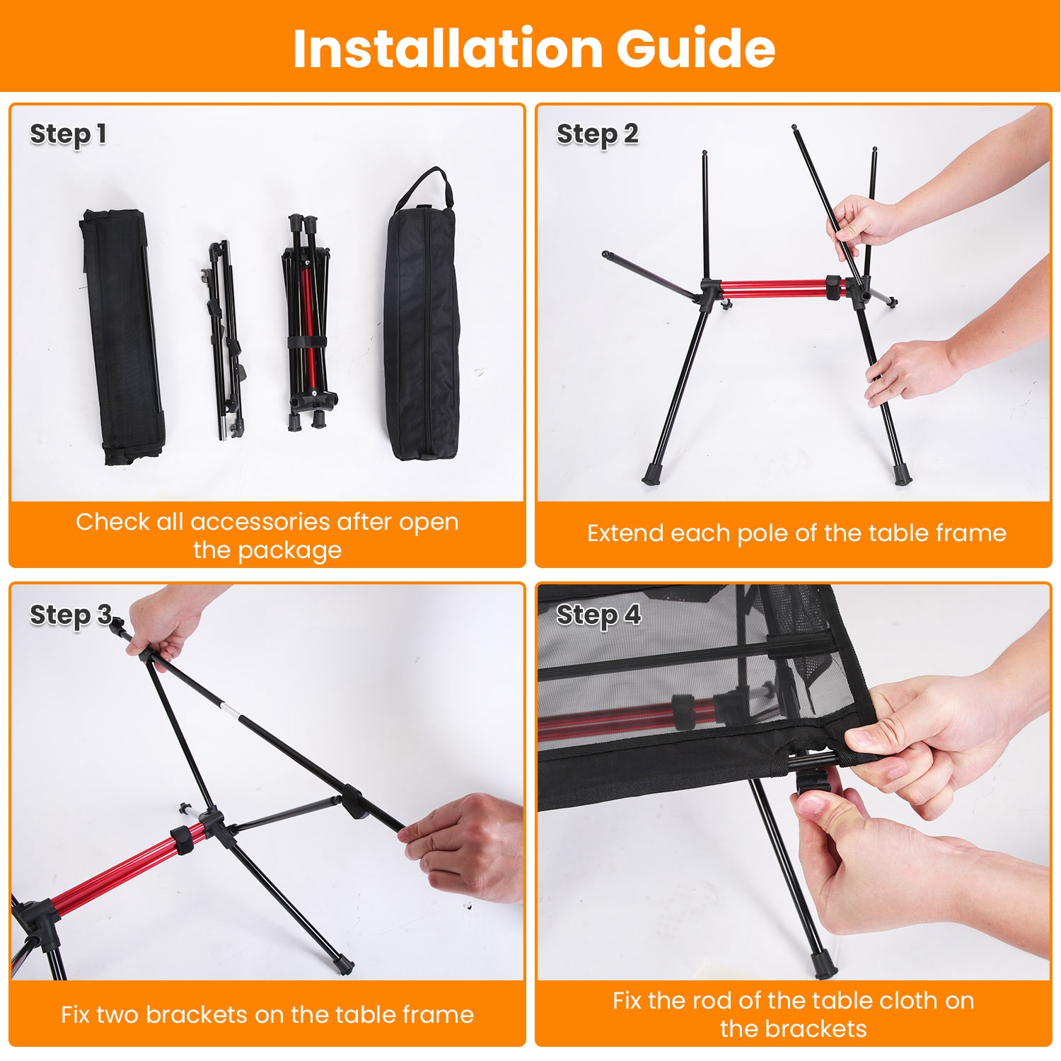 1Pc Portable Folding Camping Table Foldable Beach Table Aluminum Alloy Frame With 2 Cup Holders 2 Side Pockets Carry Bag For Picnic Camping Hiking Beach BBQ