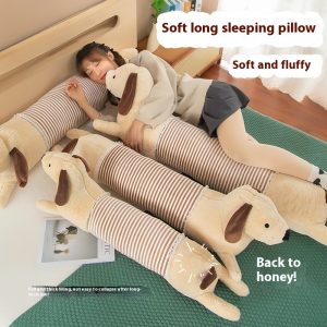 Side Sleeping Cuddle Long Pillow Lying Style Sausage Dog Plush Toy