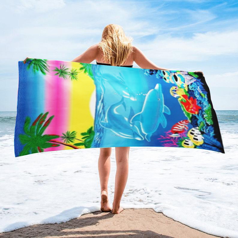 Printed Towel Seaside Vacation Beach Bath Towel