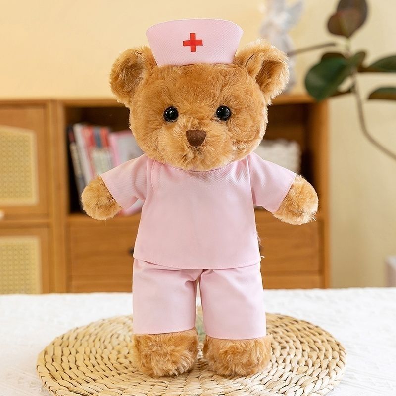Creative White Coat Medical Bear Doll Plush Toys