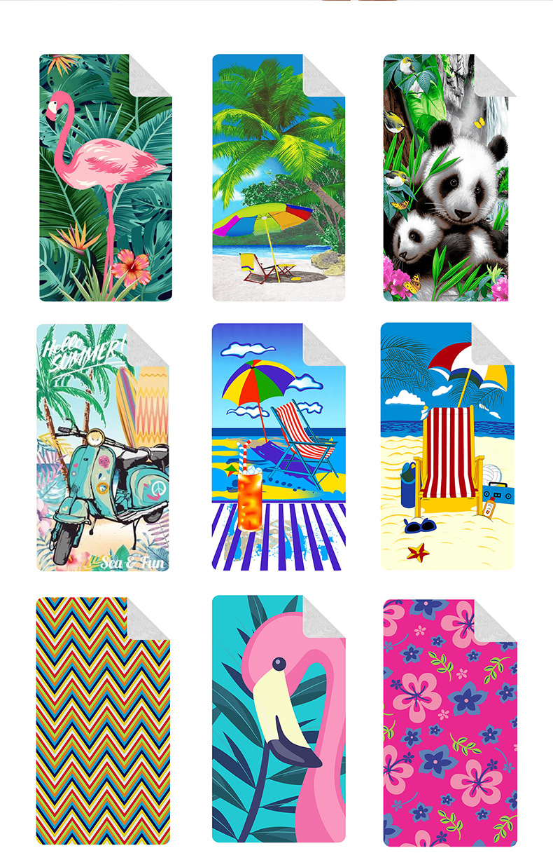 Printed Towel Seaside Vacation Beach Bath Towel
