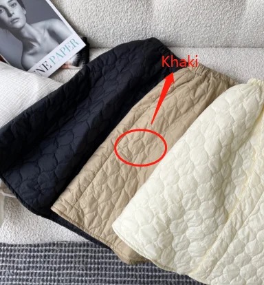 Children's Quilted Cotton Gourd Cotton Pure Color Quilted Skirt