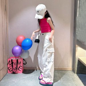 Girls' Overalls Thin Women's Older Children Hip Hop Costume