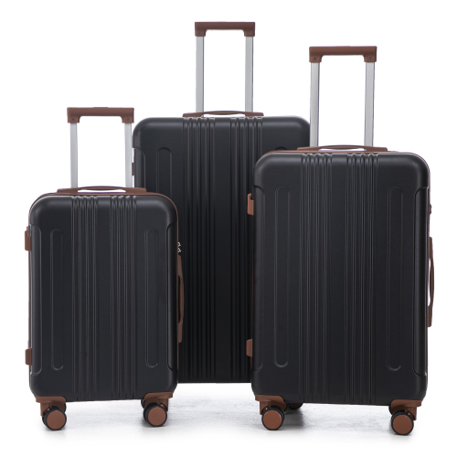 20 24 28 3 Pcs Set In ABS Spinner Wheel Luggage, Carry On Suitcase, Matching Color, TSA Combination Lock