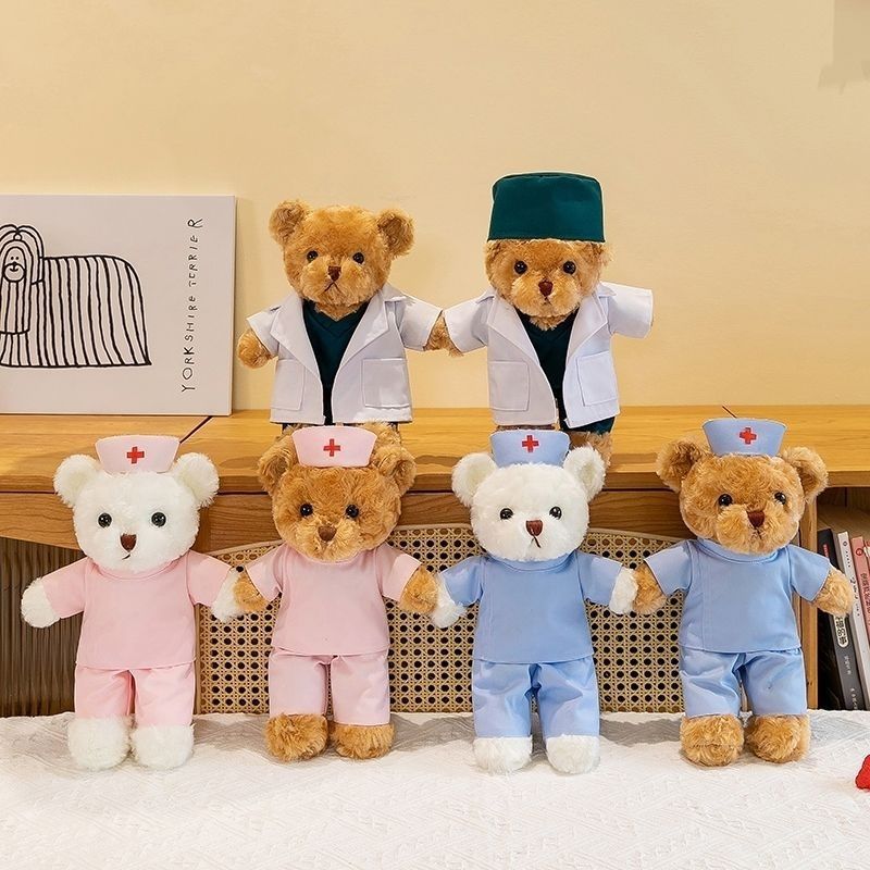 Creative White Coat Medical Bear Doll Plush Toys