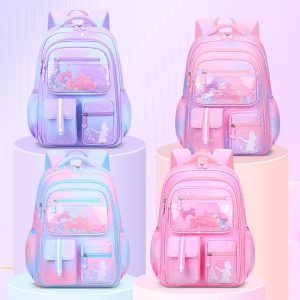 Cute Cartoon Large Capacity Spine Protection Children's Load Reducing Schoolbags