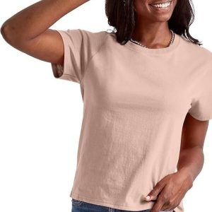 Loose Solid Color Short Sleeve Women's Summer Casual Crew Neck Top