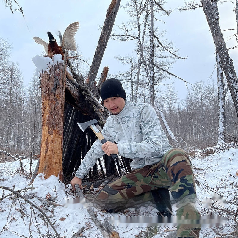 Camouflage Fleece Coat Outdoor Keep Warm Windproof Combat Clothes Men's