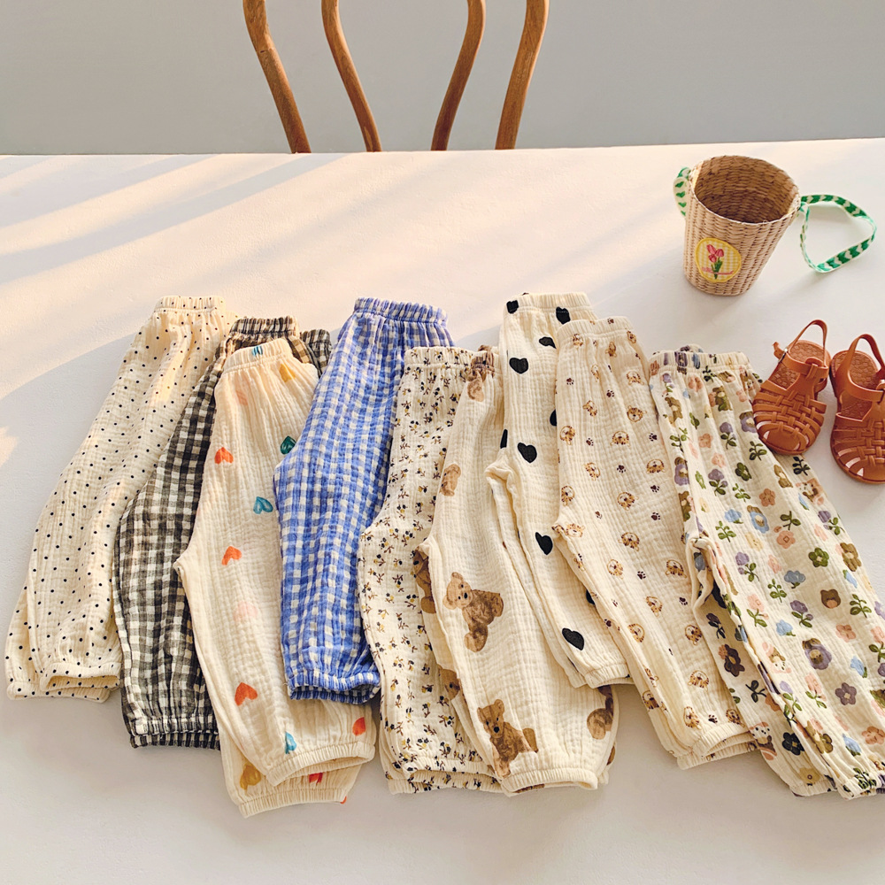 Korean Style Baby Anti-mosquito Pants Thin Cotton Trousers Loose