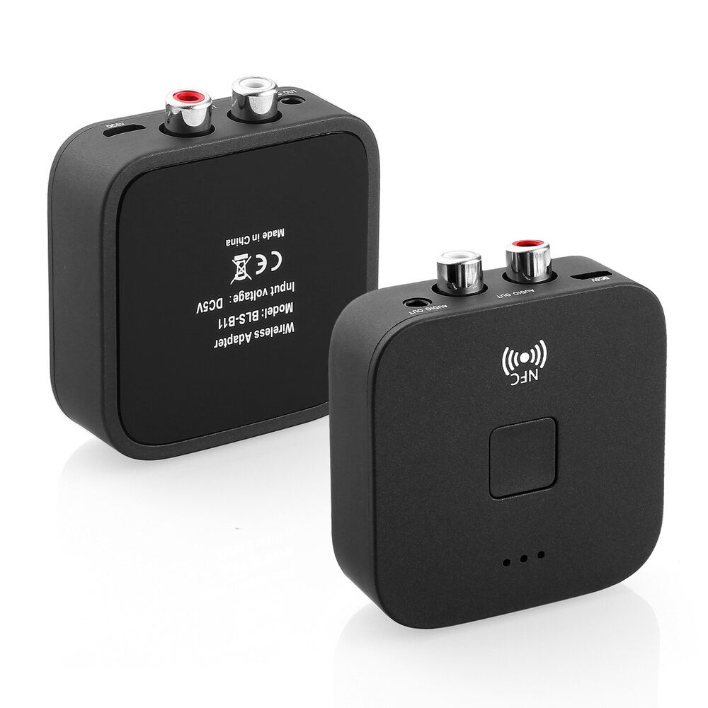AUX Cinch Buchse Hifi Wireless Audio Adapter NFC Bluetooth 5.0 Empfanger 3.5mm