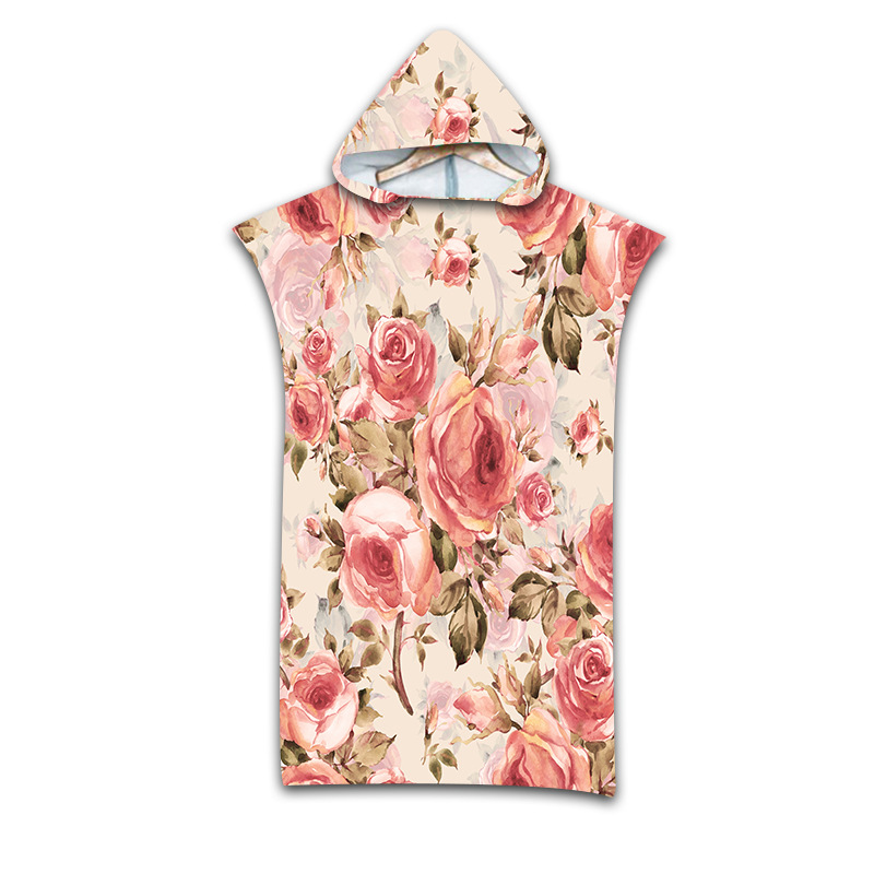 Beach Sun Protection Windproof Changing Bathrobe Hooded Cloak