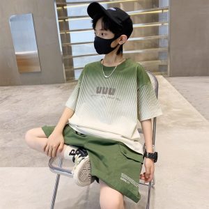 Boy's Trendy Handsome Short Sleeve