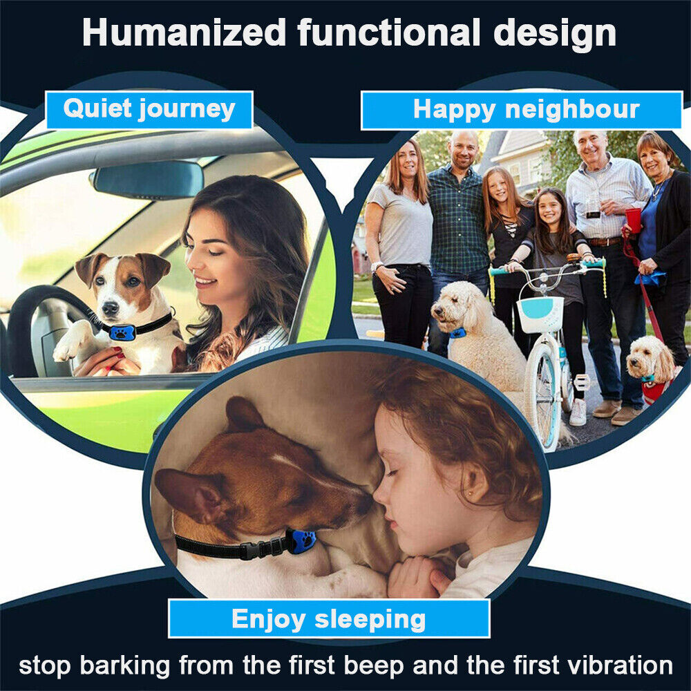 Anti Bell Collar Dog Training Collar Sound Vibration, For Dogs Pet DE