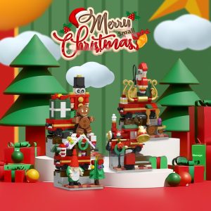 24 Grid Christmas Scene Building Blocks Blind Box Compatible