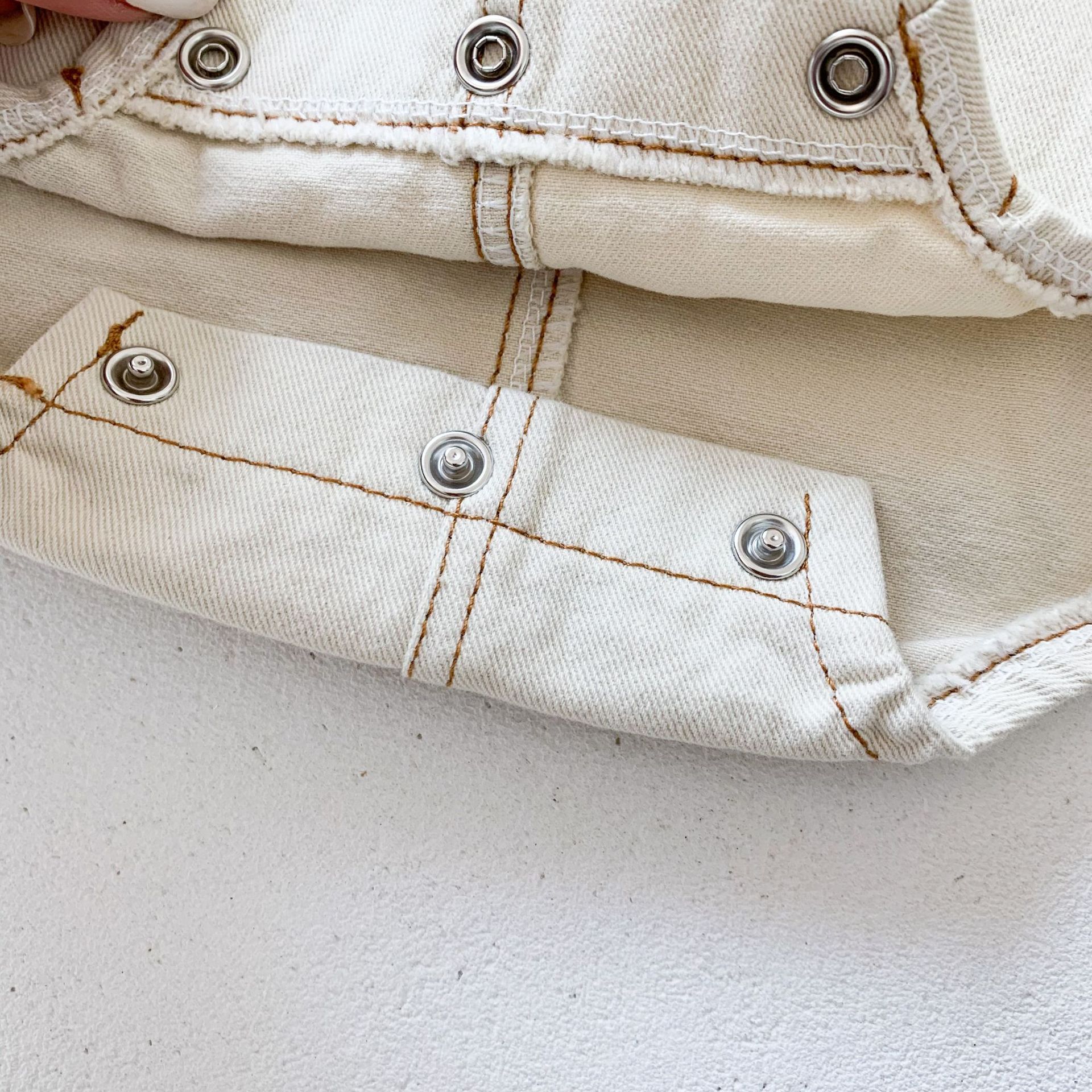 Baby Cotton Material Denim Triangle Jumpsuit