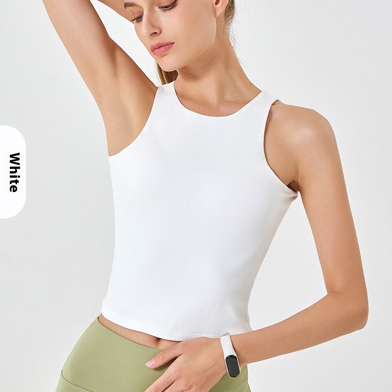 Double-layer Round Neck Sleeveless Cloud Soft Vest