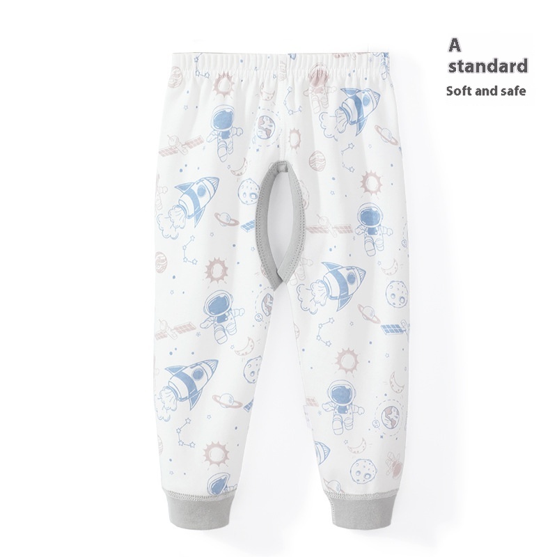 Boy Open-seat Pants Baby Trousers Pure Cotton