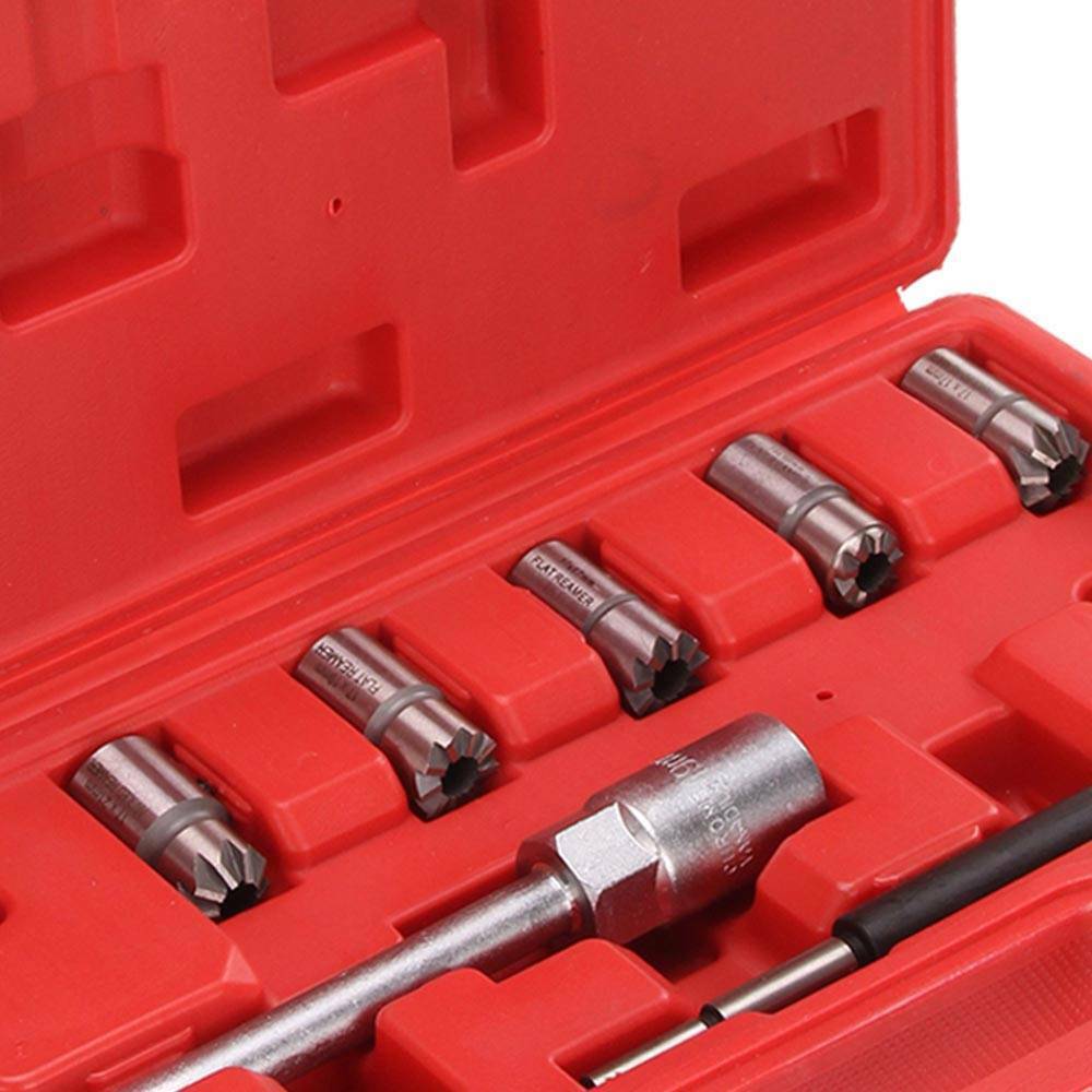 7PC Professional Injector Seat Cutter Cleaner Tool Set Carbon Remover