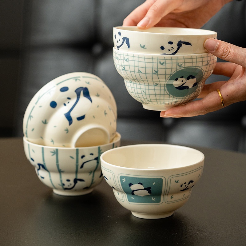 Creative Cartoon Household Panda Ceramic Bowl