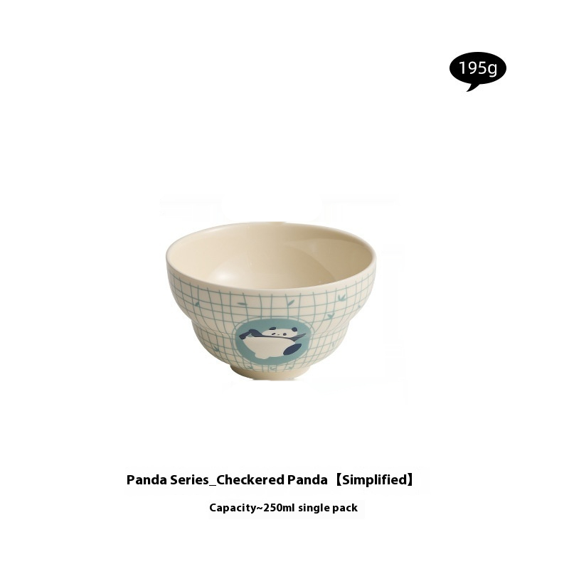 Creative Cartoon Household Panda Ceramic Bowl