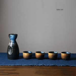Household Japanese Ceramic Sake Bottle Set