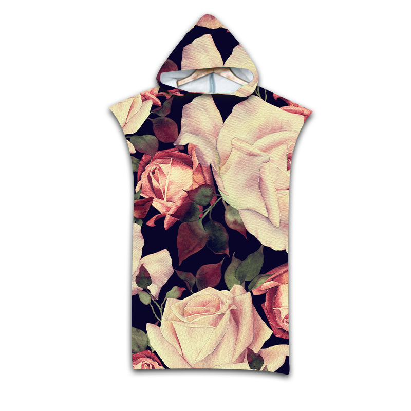 Beach Sun Protection Windproof Changing Bathrobe Hooded Cloak