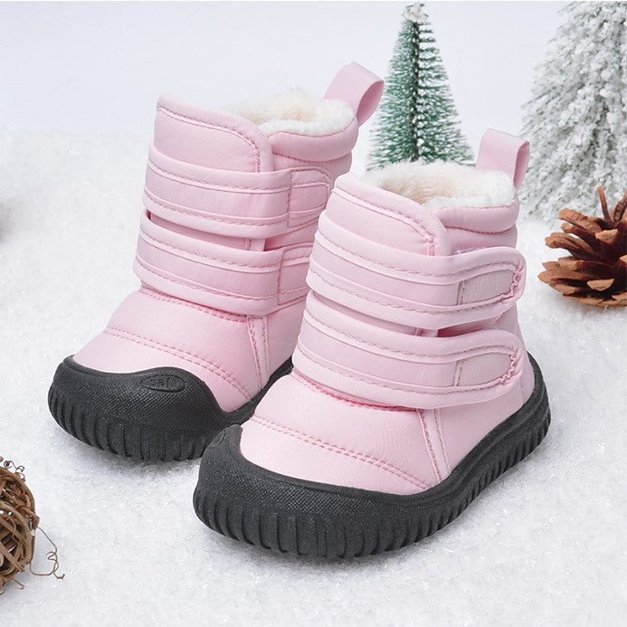 Children's Winter New Velcro Plus Velvet Snow Boots