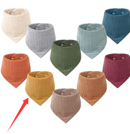 Baby Headscarf, Saliva Bib, Pure Cotton