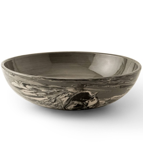 Jeronica Black Ceramic Serving Pasta Bowl-13.5 OZ