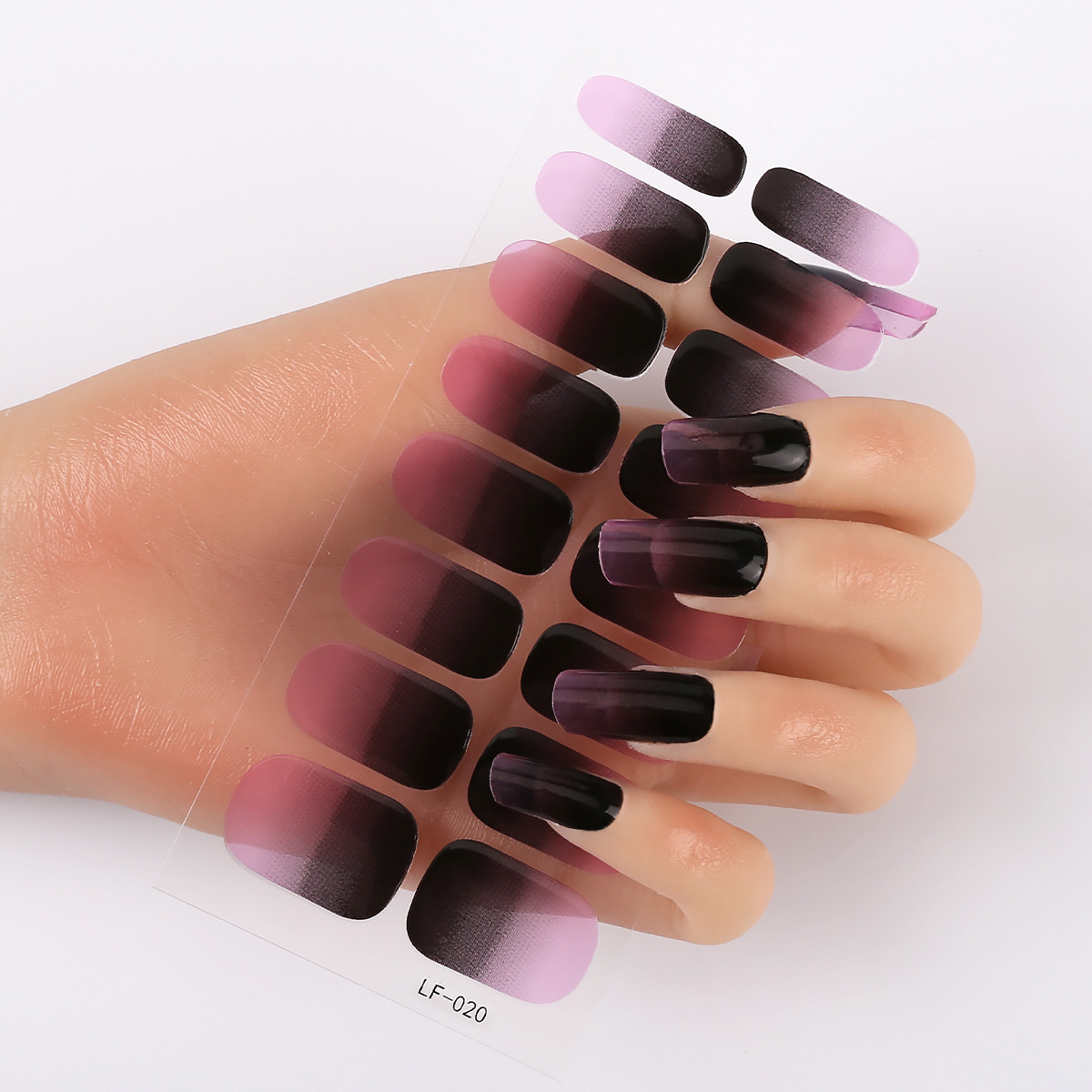 Manicure Full Stickers Solid Color 16 Small Stickers European And American Simple Nails