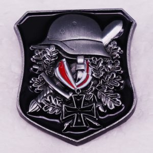 Simple Home Iron Cross Helmet Badge Brooch