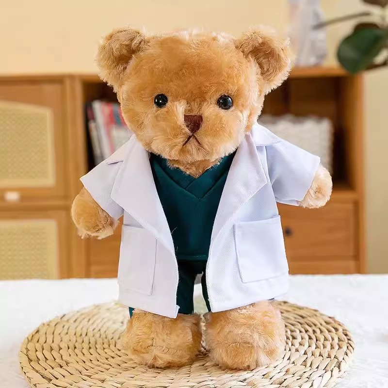 Creative White Coat Medical Bear Doll Plush Toys