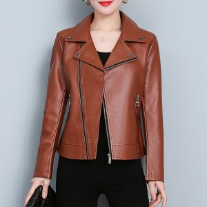 Leather Jacket Versatile Short Coat