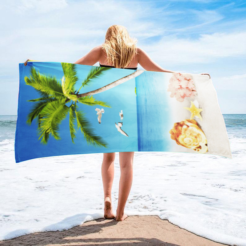 Printed Towel Seaside Vacation Beach Bath Towel