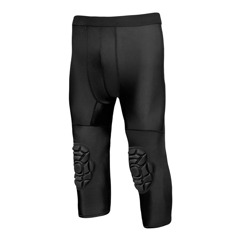 Basketball Tight Cropped Pants Knee Pad Integrated Anti-collision Leggings