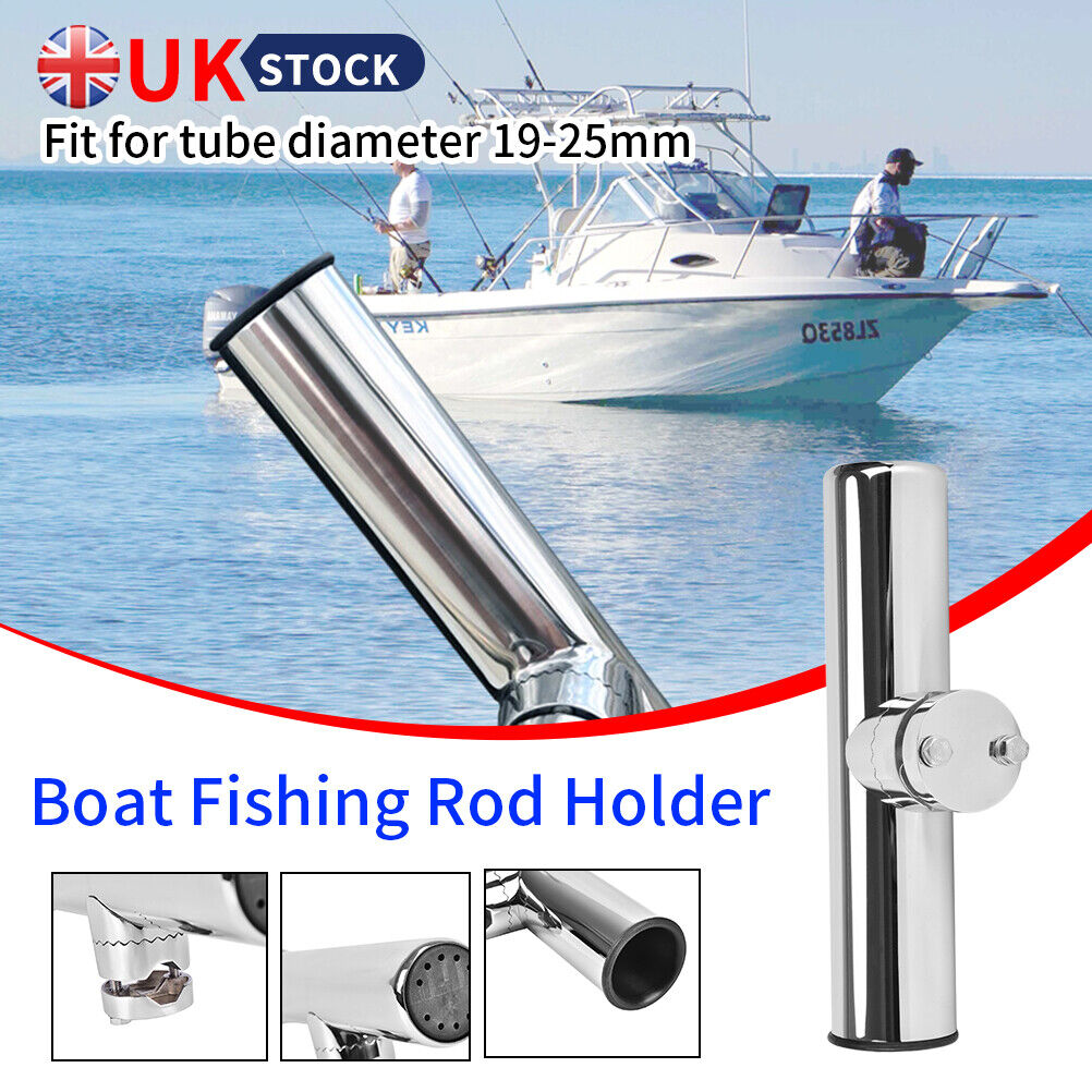 19-25mm Fishing Rod Holder Stainless Steel Rail Mount Rail For Marine Boat UK