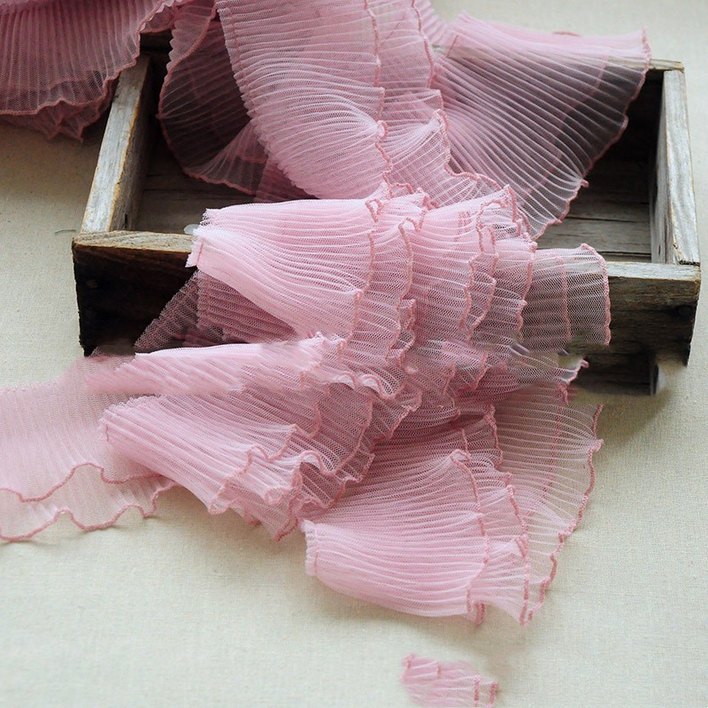 Accessories Clothes Color Lace Ribbon 10CM Toothpick Pleated Lace