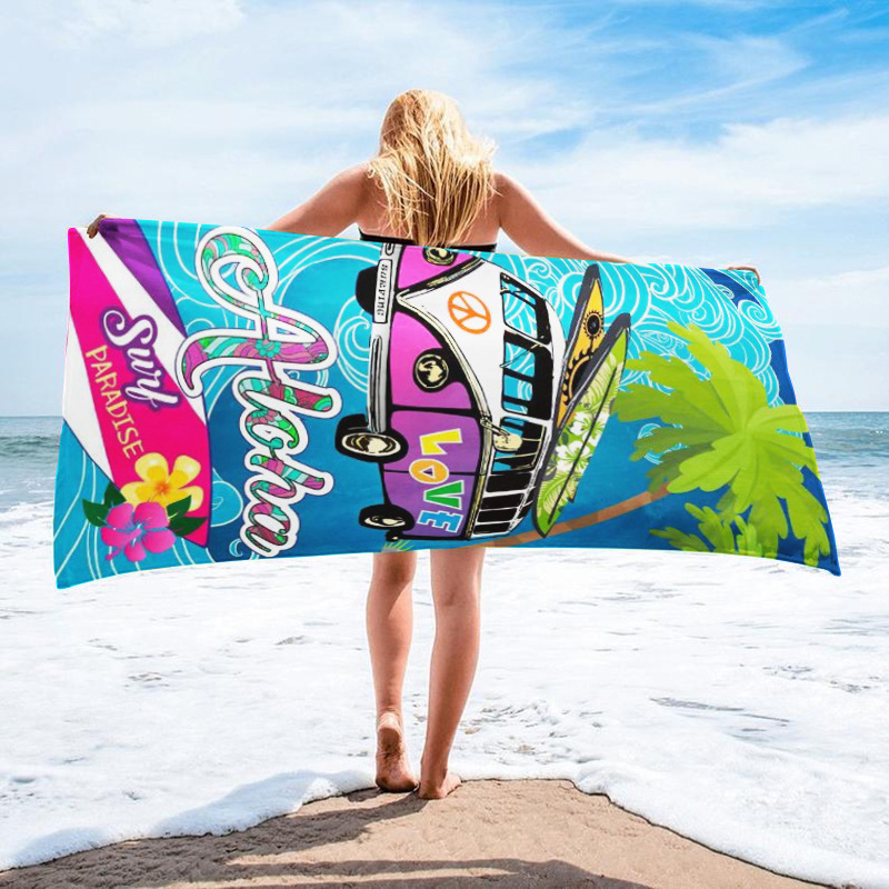 Printed Towel Seaside Vacation Beach Bath Towel