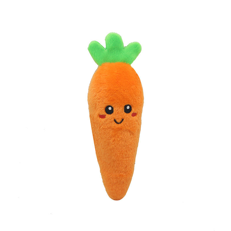 Pet Plush Sound Toy Fruit Vegetable Dog Cat Educational Toy