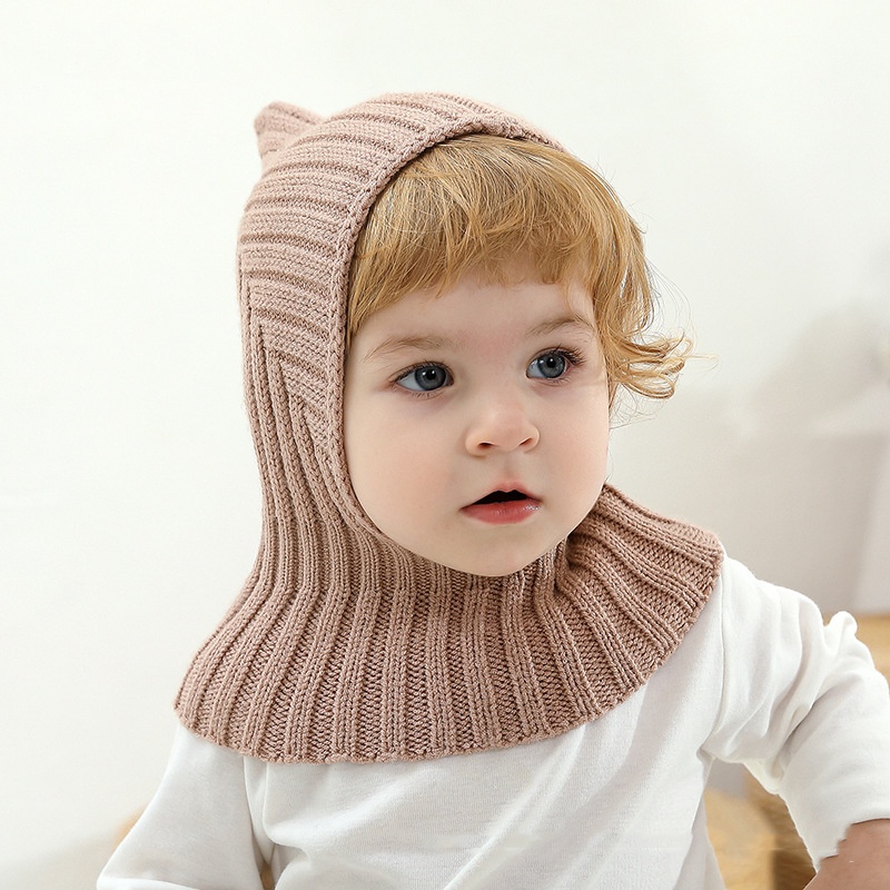 Baby And Infant Hat Scarf All-in-one Warm Keeping Sleeve Cap