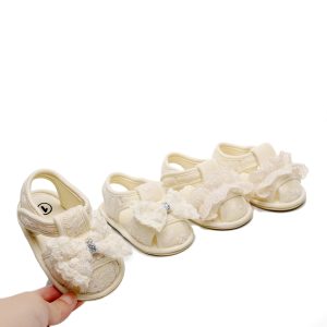 Baby Anti-give A Kick Toddler Shoes Lace Bow Sandals