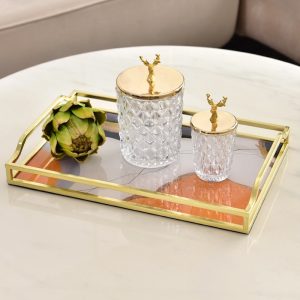 Household Model Room Living Room Coffee Table Desktop Storage Rectangular Exquisite Tray Decoration